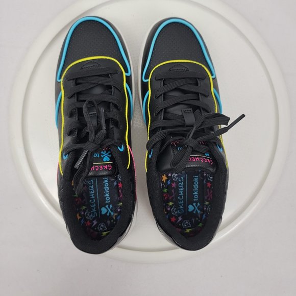 SKECHERS TOKIDOKI Womens 6.5 Shoes Upbeats RHYTHM Black Multi Sneakers - Picture 6 of 11